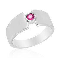 Anillo en plata con Rubí