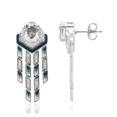 Pendientes en plata con Cuarzo blanco (SAELOCANA)