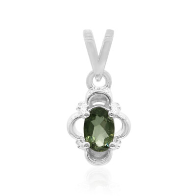 Colgante en plata con Turmalina verde