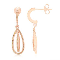 Pendientes en plata con Diamante fantasía
