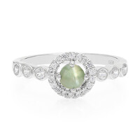 Anillo en plata con Alejandrita ojos de gato