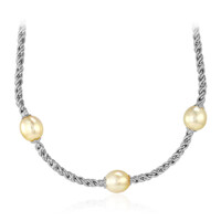 Collar en plata con Perla dorada del Mar del Sur Kabira  (TPC)