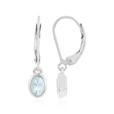 Pendientes en plata con Aguamarina