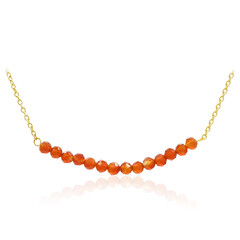 Collar en plata con Ágata Naranja