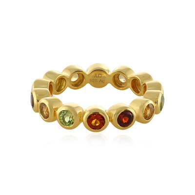 Anillo en plata con Granate de la India