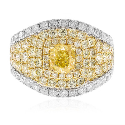 Anillo en oro con Diamante amarillo SI2 (CIRARI)