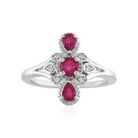 Anillo en plata con Rubí de Madagascar