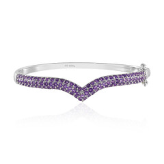 Brazalete en plata con Amatista de Zambia (Adela Silber)