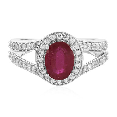 Anillo en plata con Rubí de Madagascar