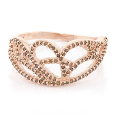 Anillo en plata con Diamante fantasía
