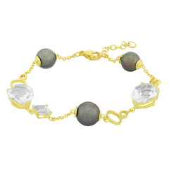 Brazalete en plata con Cuarzo blanco