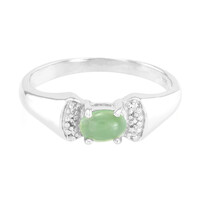 Anillo en plata con Crisoprasa imperial