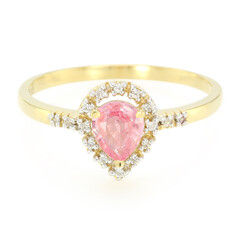 Anillo en plata con Zafiro Padparadscha