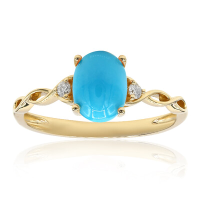 Anillo en oro con Turquesa de Arizona (CIRARI)