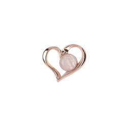 Colgante en plata con Cuarzo rosa