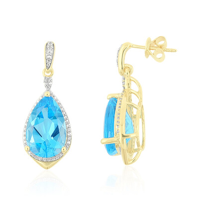 Pendientes en oro con Topacio de Marambaia