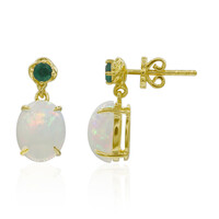 Pendientes en oro con Ópalo Welo AAA (Adela Gold)