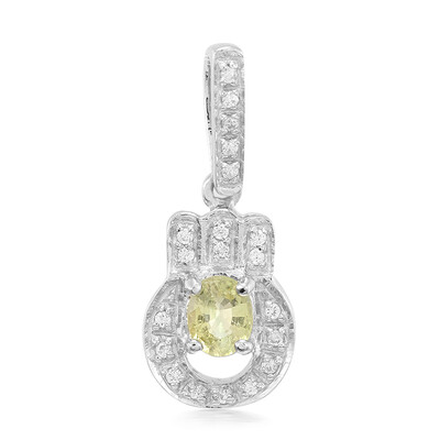 Colgante en plata con Turmalina cuprífera