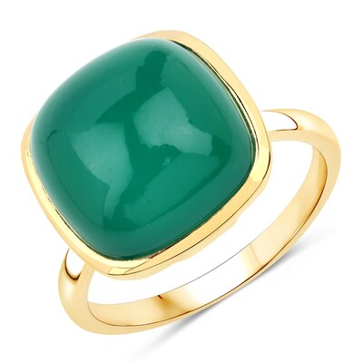 Anillo en plata con Ónix verde
