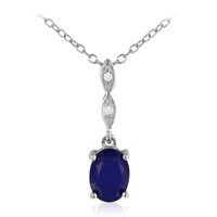 Collar en plata con Espinela azul royal