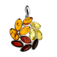 Colgante en plata con Ámbar báltico