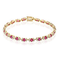 Brazalete en oro con Rubí de Mozambique AAA (CIRARI)