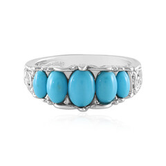 Anillo en plata con Turquesa bella durmiente