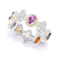 Anillo en plata con Zafiro (Dallas Prince Designs)
