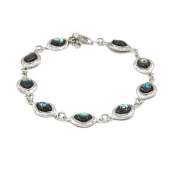 Brazalete en plata con Concha de Abalone (Art of Nature)