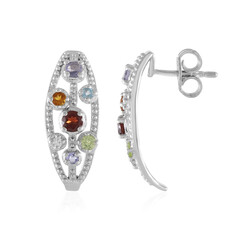Pendientes en plata con Granate de Mozambique
