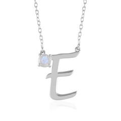 Collar en plata con Piedra de Luna arcoíris