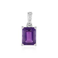 Colgante en plata con Amatista de Zambia