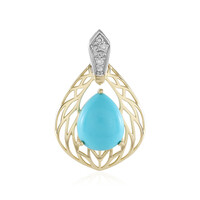 Colgante en oro con Turquesa bella durmiente (Ornaments by de Melo)