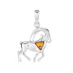 Colgante en plata con Ámbar báltico