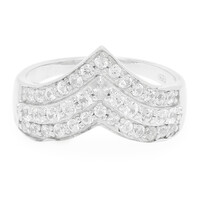 Anillo en plata con Zafiro blanco