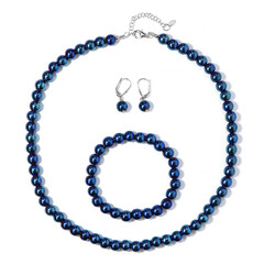 Set en plata con Hematita azul
