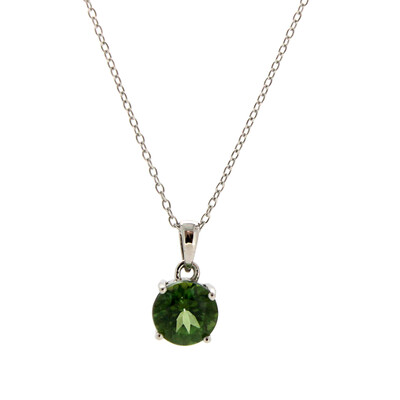 Collar en plata con Topacio Kiwi