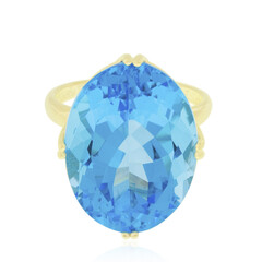 Anillo en oro con Topacio de Marambaia