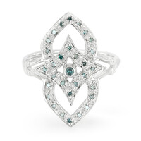 Anillo en plata con Diamante fantasía