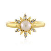 Anillo en plata con Perla blanca Freshwater