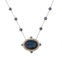Collar en plata con Labradorita (Dallas Prince Designs)