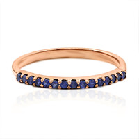 Anillo en oro con Zafiro azul