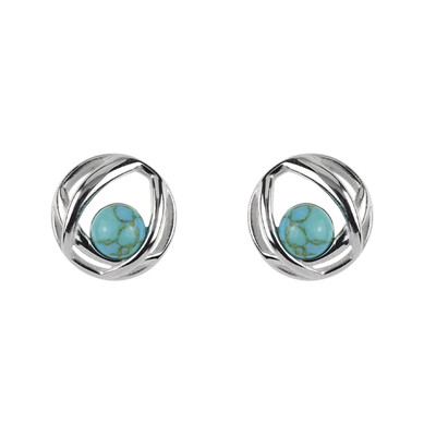Pendientes en plata con Turquesa (dagen)
