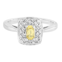 Anillo en plata con Berilo amarillo