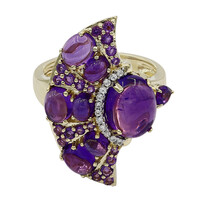 Anillo en oro con Amatista