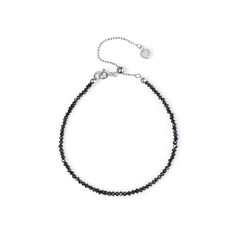 Brazalete en plata con Diamante negro (Adela Silber)
