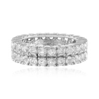 Anillo en plata con Topacio blanco