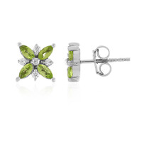 Pendientes en plata con Peridoto