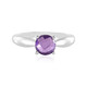 Anillo en plata con Amatista de Zambia