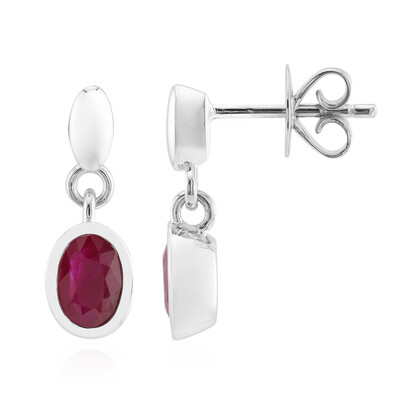 Pendientes en plata con Rubí de Birmania (Pallanova)